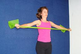 chest stretch with exercise band image