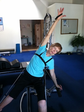 Woman with Osteoporosis doing Pilates
