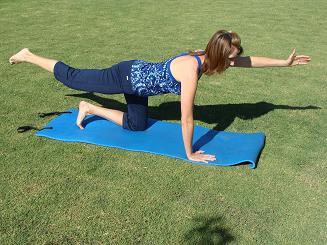 kneeling balance exercise