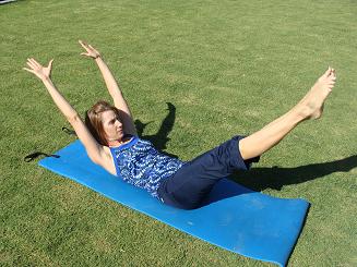 pilates double leg stretch image