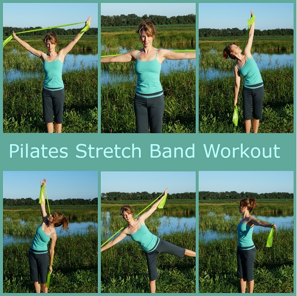 pilates stretch band workout image