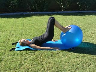exercise ball hamstring curl image