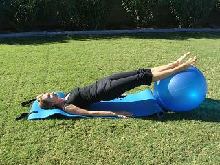 exercise ball bridge or hip lift image