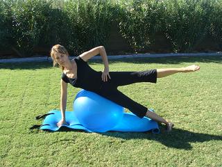 exercise ball side kicks image