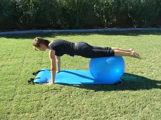 pilates for abs on the ball image