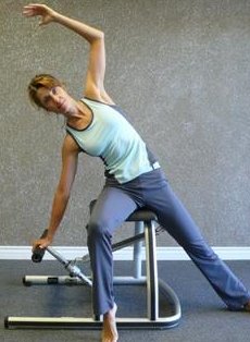 pilates chair side stretch image