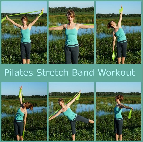 pilates stretch band workout image