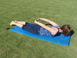 pilates upper back stretch image